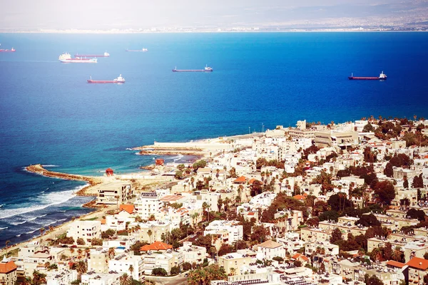 Вид на узбережжя Хайфа, Ізраїль — стокове фото