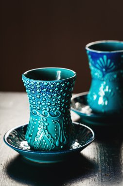 Çay için geleneksel Türk gözlük 