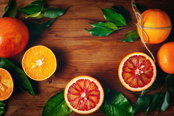 Still Life with Ripe Juicy Citrus Fruits — Stock Photo, Image