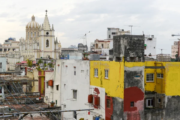 Panoramisch uitzicht op de wijk van Habana Vieja — Stockfoto