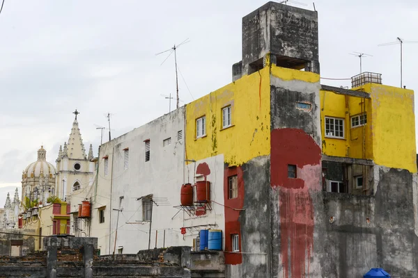 Panoramatický pohled na čtvrť Habana Vieja — Stock fotografie
