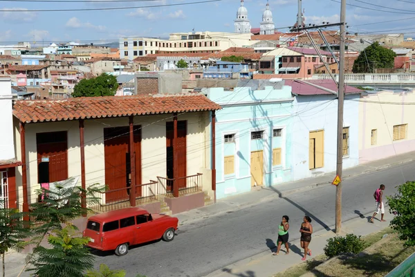 Kolonialnych domów w Santiago de Cuba, Kuba — Zdjęcie stockowe