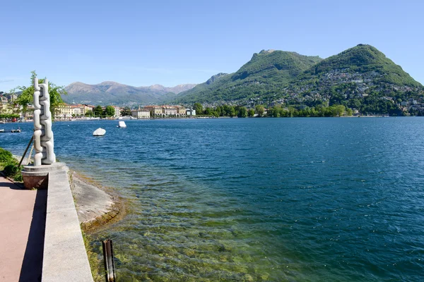 The lakeside of Lugano — Stock Photo, Image