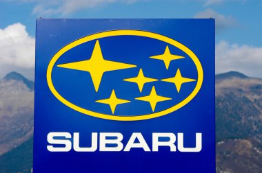 Subaru araba satıcısı bir logo iz