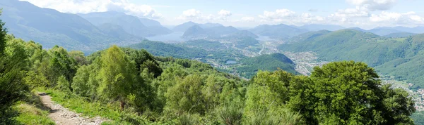 Landscape of the region of Lugano — Stock Photo, Image