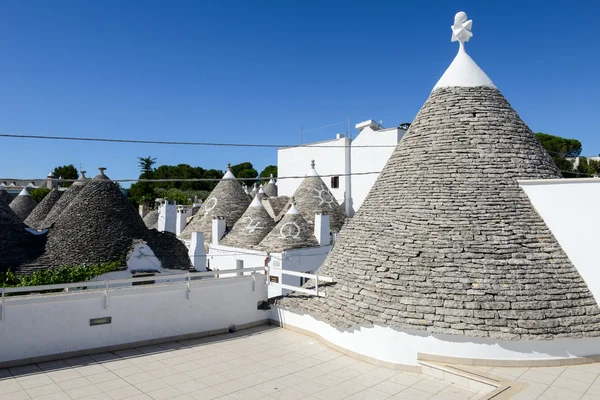 Alberobello Stadt mit Trulli-Häusern — Stockfoto