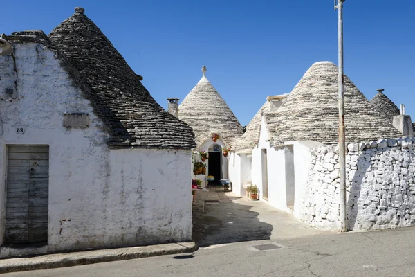 Alberobello Stadt mit Trulli-Häusern — Stockfoto