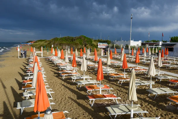 stock image People at beach of Torre Canne