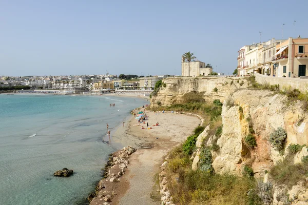 Місто пляж Otranto — стокове фото