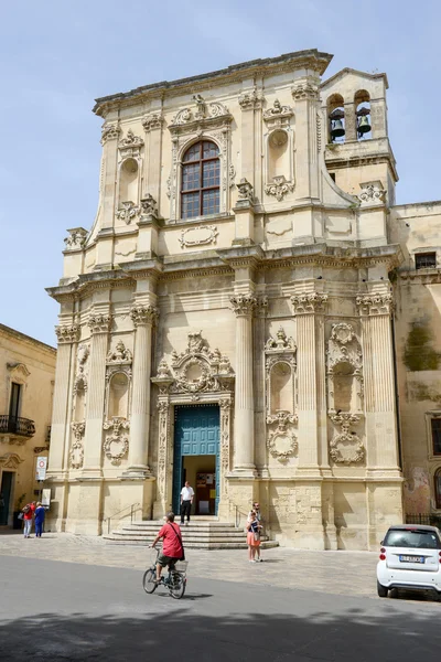 Церковь Святой Кьяры на Лечче в Апулии, Италия — стоковое фото