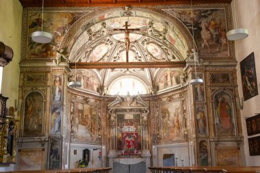 Malvaglia kilisede Saint Martino iç