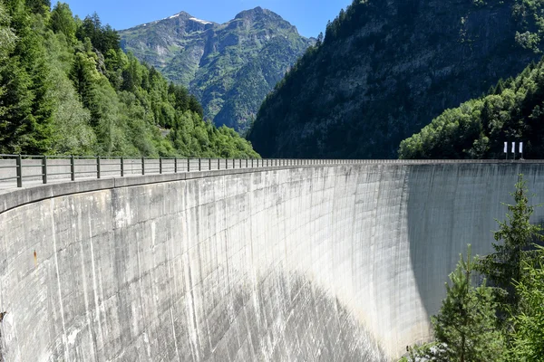 Dam of Malvaglia on Blenio valley — Stock Photo, Image