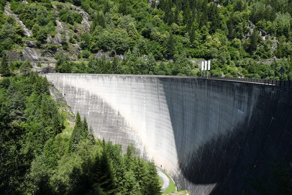 Dam of Malvaglia on Blenio valley — Stock Photo, Image
