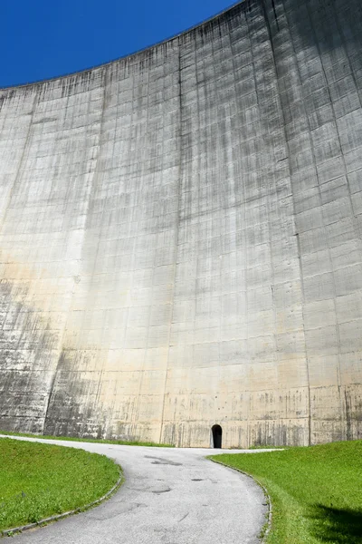 Dam of Malvaglia on Blenio valley — Stock Photo, Image