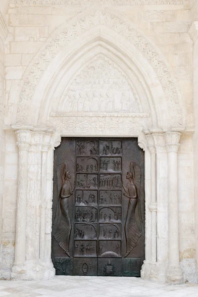 Entrance door of St Michael basilica — Stock Photo, Image