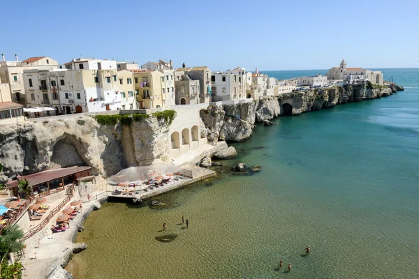 Weergave van Vieste in Puglia — Stockfoto