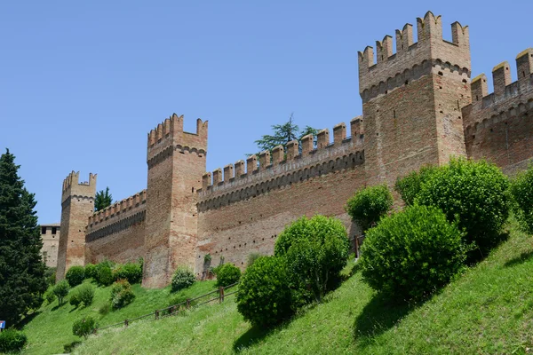 Vista del castillo de Gradara en las Marcas — Foto de Stock
