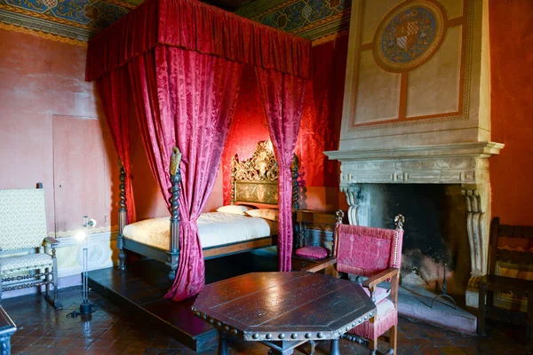 Schlafzimmer der Burg Gradara — Stockfoto