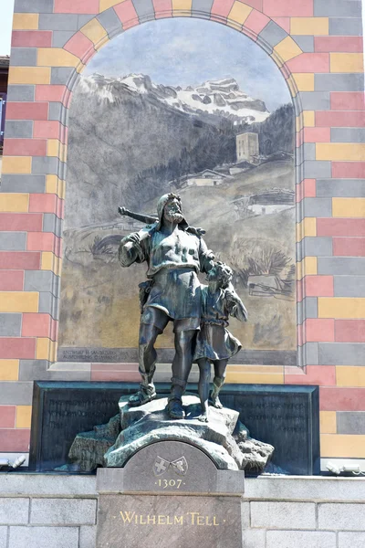 Wilhelm Tell monument — Stock Photo, Image