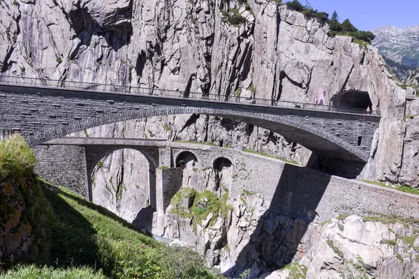 Γέφυρα του διαβόλου στο St. Gotthard pass — Φωτογραφία Αρχείου