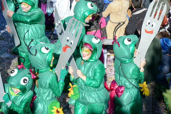 Pessoas no carnaval de Tesserete na Suíça — Fotografia de Stock