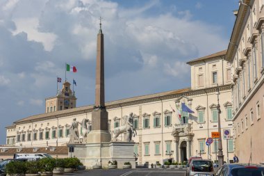 Roma, İtalya - 16 Eylül 2020: İtalya 'da Qurinale Sarayı