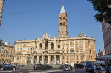 Roma, İtalya - 18 Eylül 2020: İtalya 'da Santa Maria Maggiore Katedrali