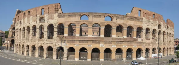 Panoramisch Uitzicht Romeinse Colossum Bij Roma Italië — Stockfoto