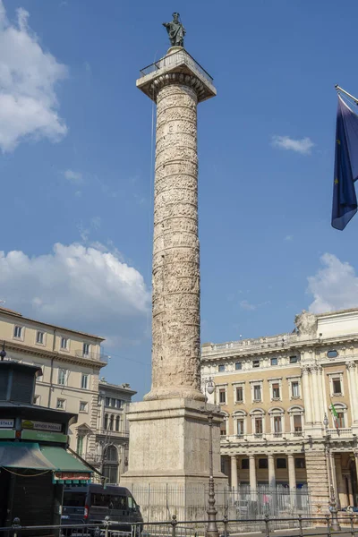 Column Front Chigi Governament Palace Rome Italy — Stock Photo, Image