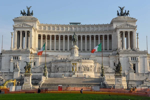 Monumento Equestre Victor Emmanuel Perto Vittoriano Roma Itália — Fotografia de Stock