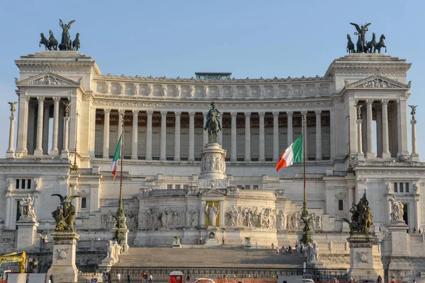 Monumento Equestre Victor Emmanuel Perto Vittoriano Roma Itália — Fotografia de Stock