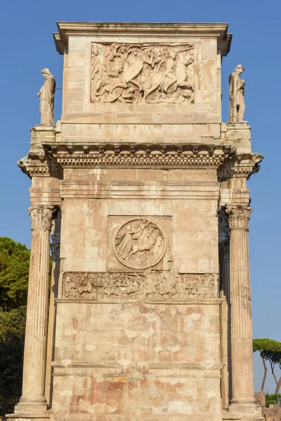 Detalhe Arco Constantino Roma Sobre Itália — Fotografia de Stock