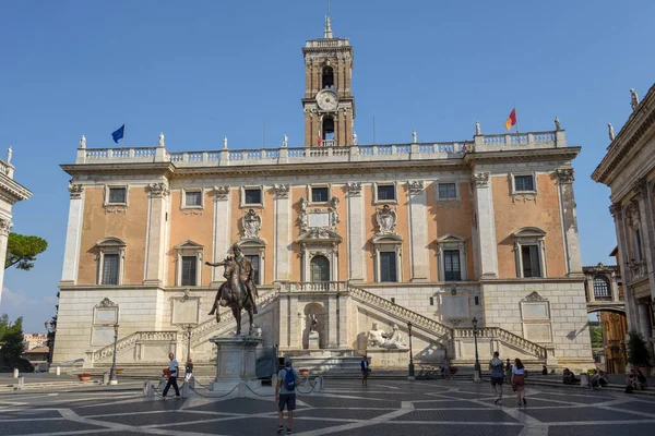 Roma Itália Setembro 2020 Vista Para Campidoglio Roma Itália — Fotografia de Stock