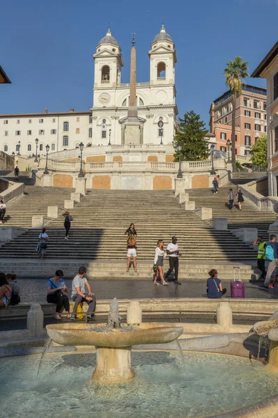 Roma Talya Eylül 2020 Talya Spagna Meydanı Ndaki Trinita Dei — Stok fotoğraf
