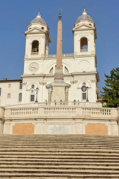 Roma Italia Septiembre 2020 Iglesia Trinita Dei Monti Plaza España — Foto de Stock