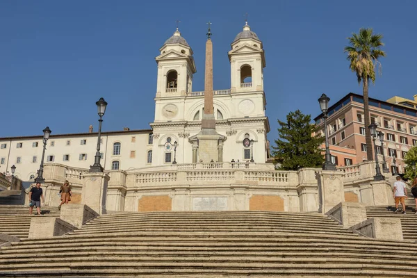 Roma Italia Septiembre 2020 Iglesia Trinita Dei Monti Plaza España — Foto de Stock