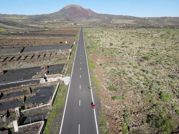 Lanzarote Spanien Januari 2021 Människor Trampar Hans Racercykel Lanzarote Spanien — Stockfoto