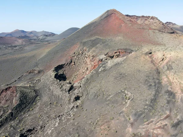 Paisagem Com Vulcão Ilha Lanzarote Espanha — Fotografia de Stock