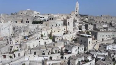 Merkezin İtalya 'daki Matera' daki hava görüntüsü