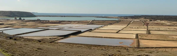 Vista Aérea Mina Sal Janubio Isla Lanzarote España —  Fotos de Stock