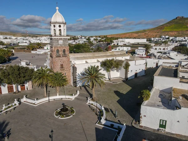 Aerial View Drone Teguise Canary Island Lanzarote Spain — Stock Photo, Image