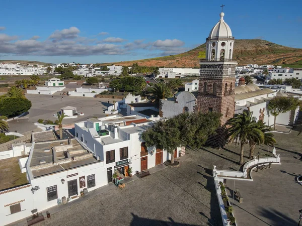 Aerial View Drone Teguise Canary Island Lanzarote Spain — Stock Photo, Image