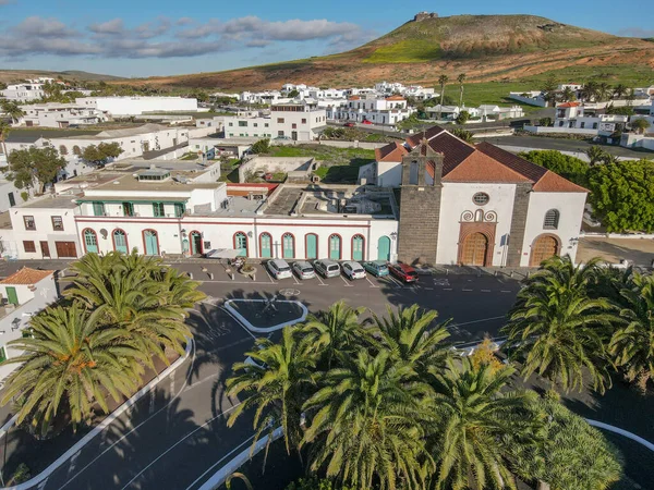 Aerial View Drone Teguise Canary Island Lanzarote Spain — Stock Photo, Image