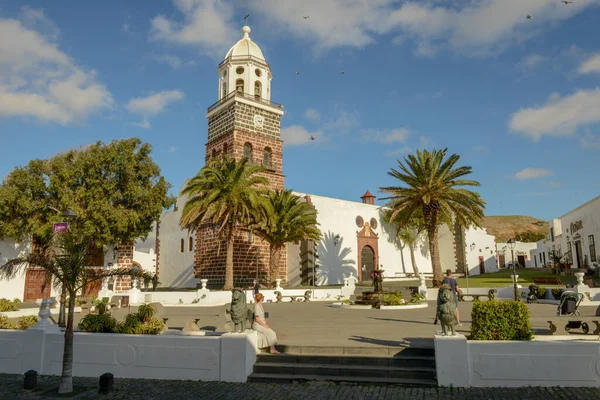 Teguise Spanien Januar 2021 Die Kolonialstadt Teguise Auf Der Kanareninsel — Stockfoto