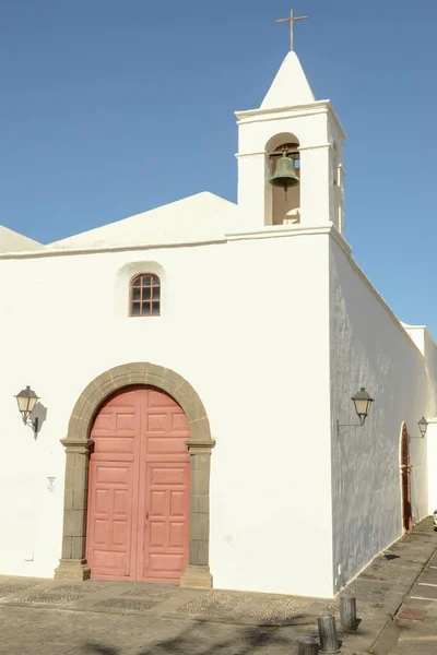 Iglesia Colonial Tinajo Isla Canaria Lanzarote España —  Fotos de Stock