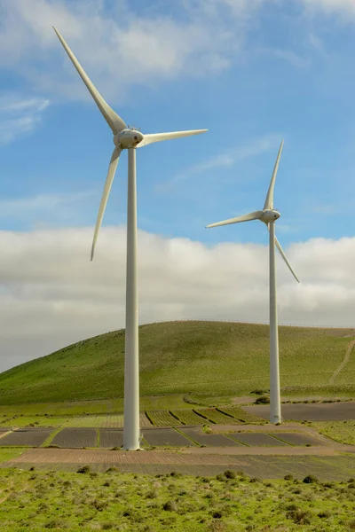 Ветряная Электростанция Канарском Острове Лансароте Испания — стоковое фото