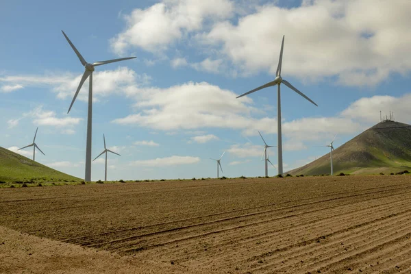 Ветряная Электростанция Канарском Острове Лансароте Испания — стоковое фото