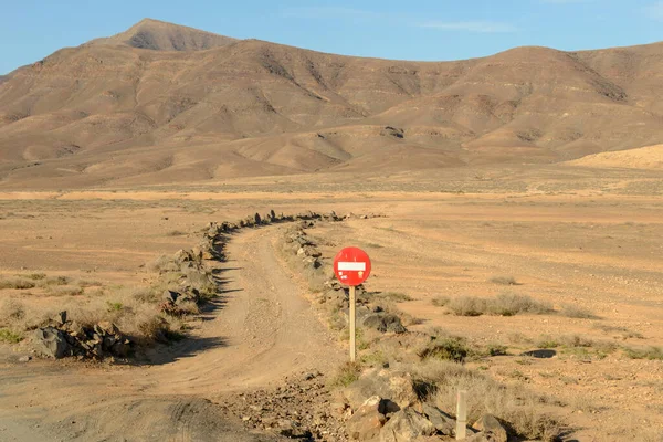 Carretera Rural Sin Acceso Isla Lanzarote España — Foto de Stock