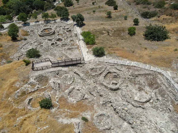 Neolityczna Osada Choirokoitia Wyspie Cypr Wpisana Listę Światowego Dziedzictwa Unesco — Zdjęcie stockowe