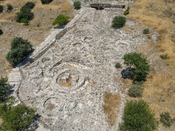 Neolityczna Osada Choirokoitia Wyspie Cypr Wpisana Listę Światowego Dziedzictwa Unesco — Zdjęcie stockowe